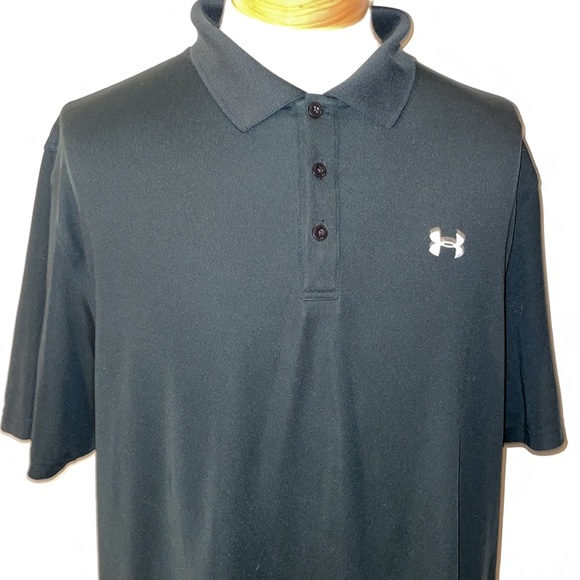 UNDER ARMOUR Men's Short Sleeve Loose Fit Heat Gear Polo Shirt size 2XL EUC - Picture 5 of 13
